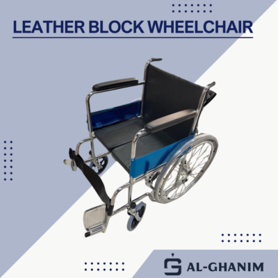 Leather blocks wheelchair