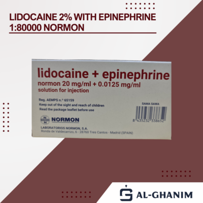 Lidocaine 2% with epinephrine 1:80000 Normon